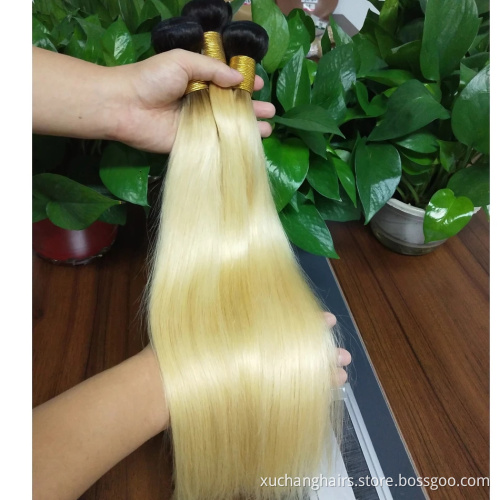 Wholesale 613 Cuticle Aligned Virgin Hair,Russian Blonde Virgin Human Hair Bundle,40 Inch Blonde Brazilian Human Hair Extension
